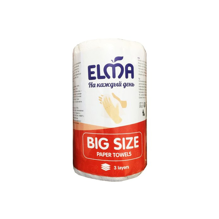 Полотенца бумажное Elma Big size 3 слоя 1 рулон