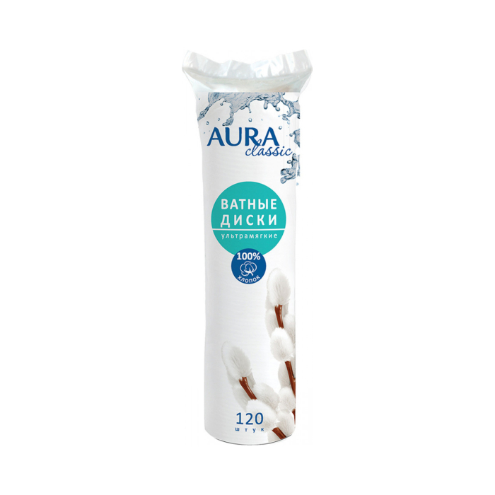 Aura классик 120 дана мақта дискілері