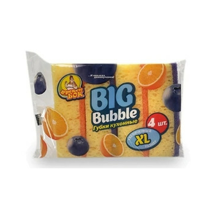 Губка кухонная Фрекен Бок Big Bubble крупнопористая 4 шт