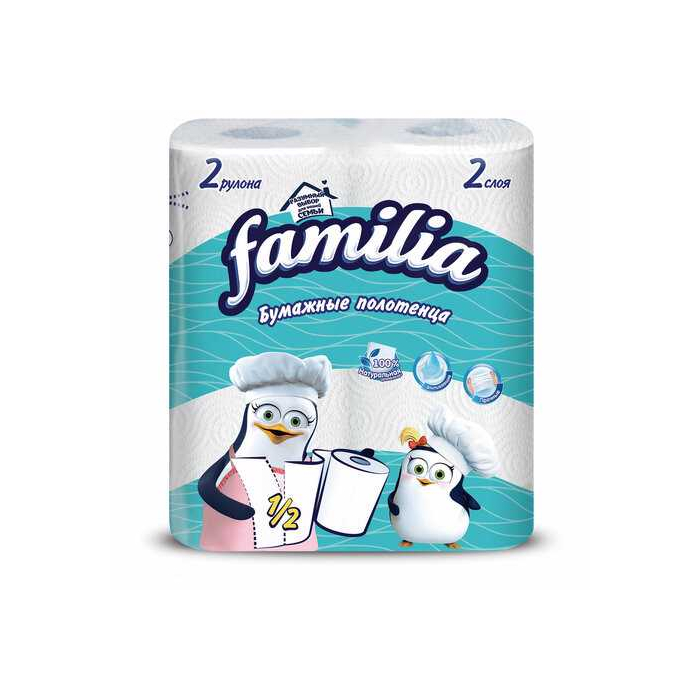 Полотенца бумажные Familia 2 слоя 2 шт