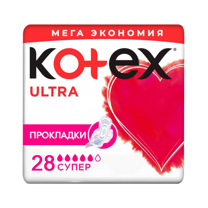 Гигиеналық төсемдер Kotex Ultra Net Quadro Super Pad 28 шт