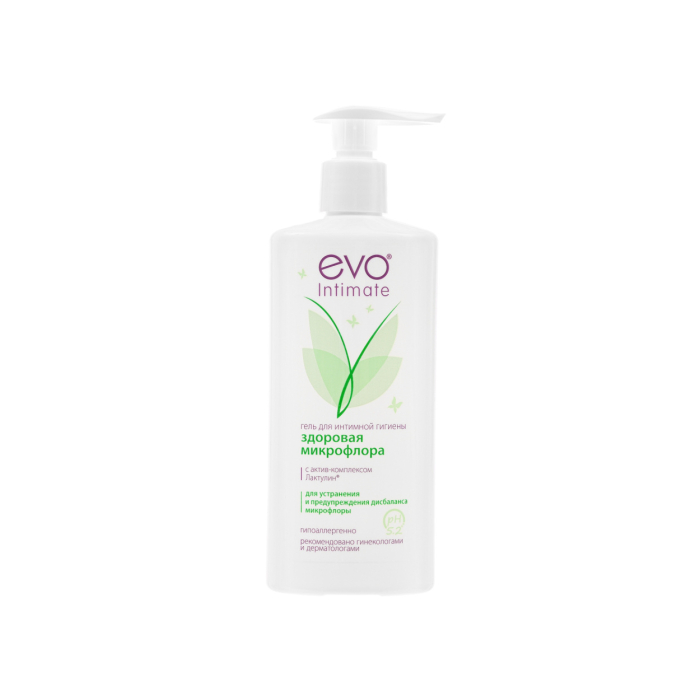 EVO Intimate Интимдік гигиена гелі Денсаулық Микрофлора Лактулин кешенімен, 250 мл