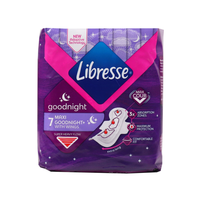 Прокладки гигиенические Libresse Maxi Goodnight+ 7 шт