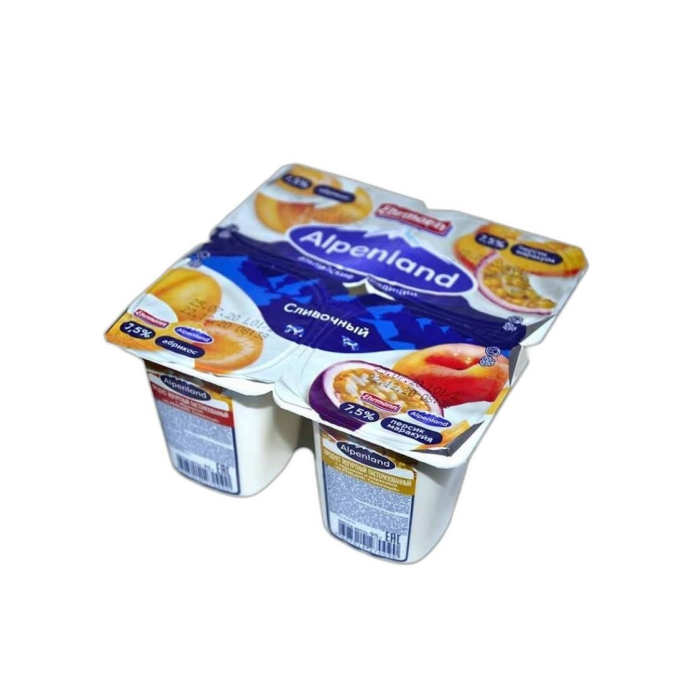 ЙОГУРТ ALPENLAND АБРИКОС-МАРАКУЙЯ 7,5% 95 ГР