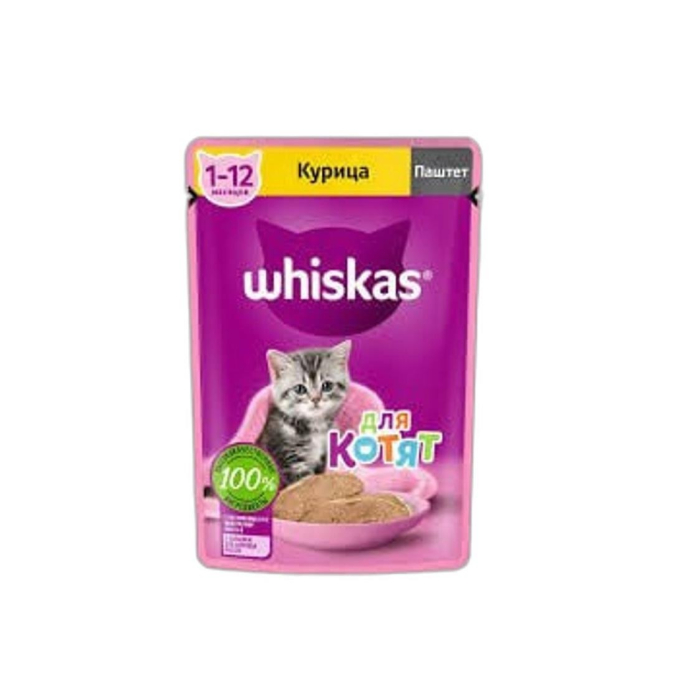 КОРМ WHISKAS 75ГР ПАШТЕТ КУРИЦА