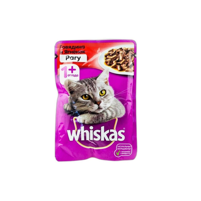 КОРМ WHISKAS  ЯГНЁНОК РАГУ 75Г