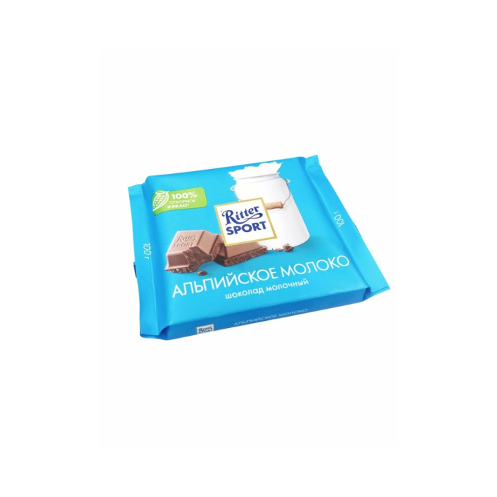 RITTER SPORT ШОКОЛАД МОЛОЧНЫЙ 100Г