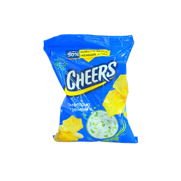 ЧИПСЫ SHEERS СМЕТАНА ЖӘНЕ ЖАСЫЛДЫҚ 130ГР