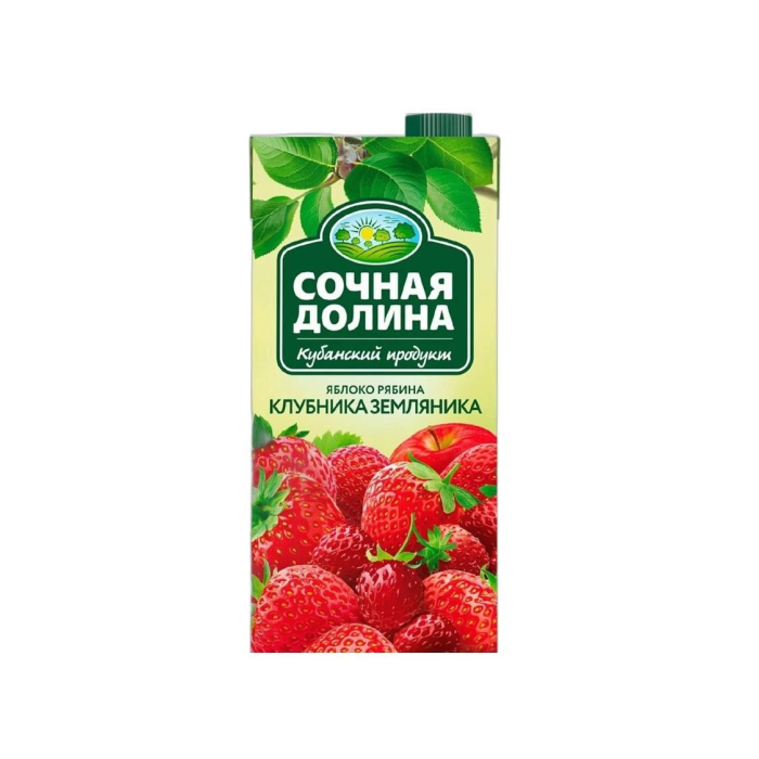 СОК СОЧНАЯ ДОЛИНА КЛУБНИКА-ЯБЛОКО  1L