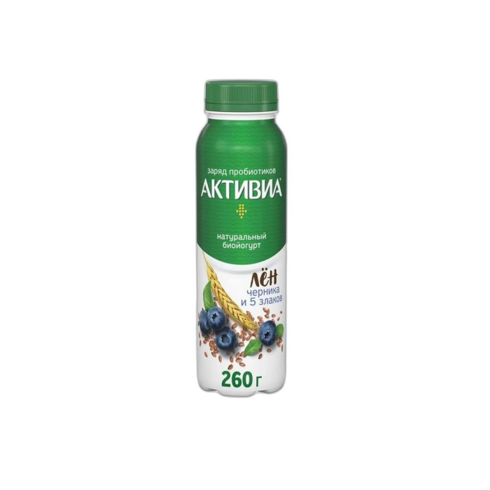 АКТИВИА ЧЕРНИКА ЗЛАКИ ЛЕН 260ГР