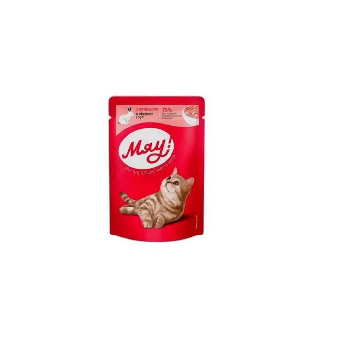 КОРМ МЯУ КРОЛИК 75% 85ГР