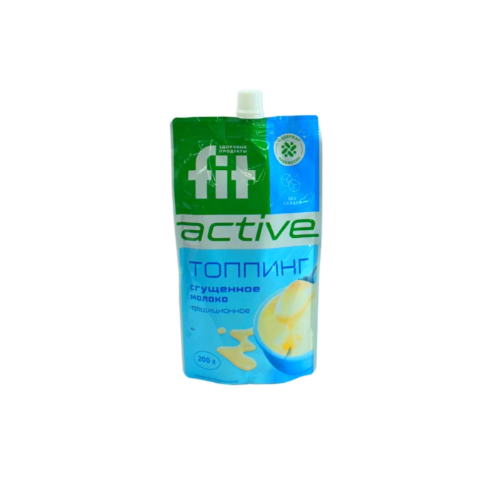 FIT СГУШЕННОЕ МОЛОКО БЕЗ САХАРА 200ГР