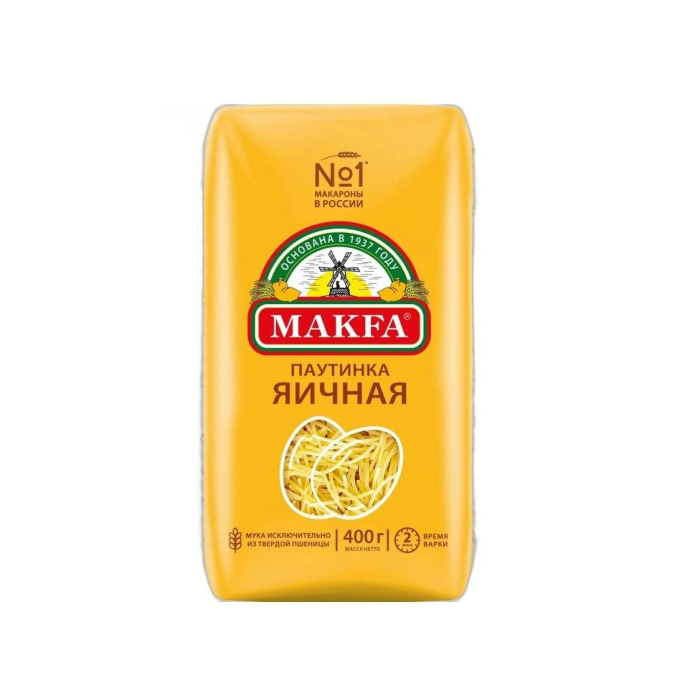 MAKFA МАКАРОНЫ ПАУТИНКА ЯИЧНАЯ 400ГР