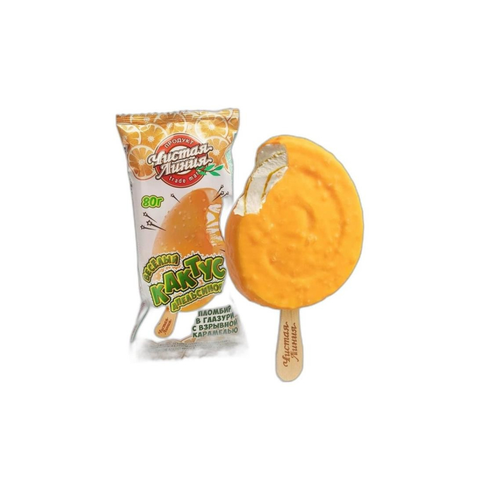 МОРОЖ ЧИСТЫЙ ПРОДУКТ АПЕЛЬСИН 80ГР