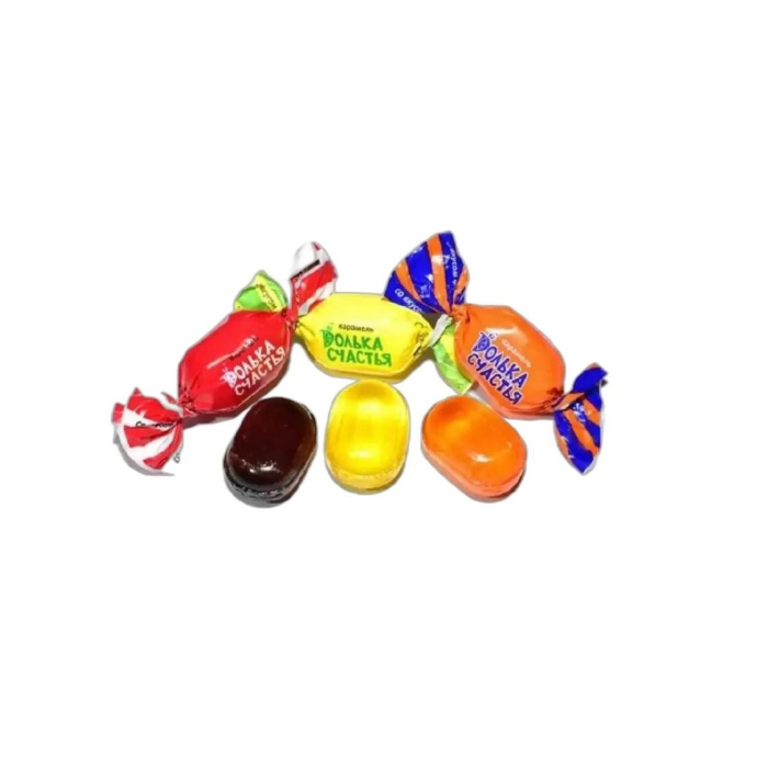 КАРАМЕЛЬ ДОЛЬКА СЧАСТЬЕ ВКУС КОЛА ЛИМОНАД  ФАНТА
