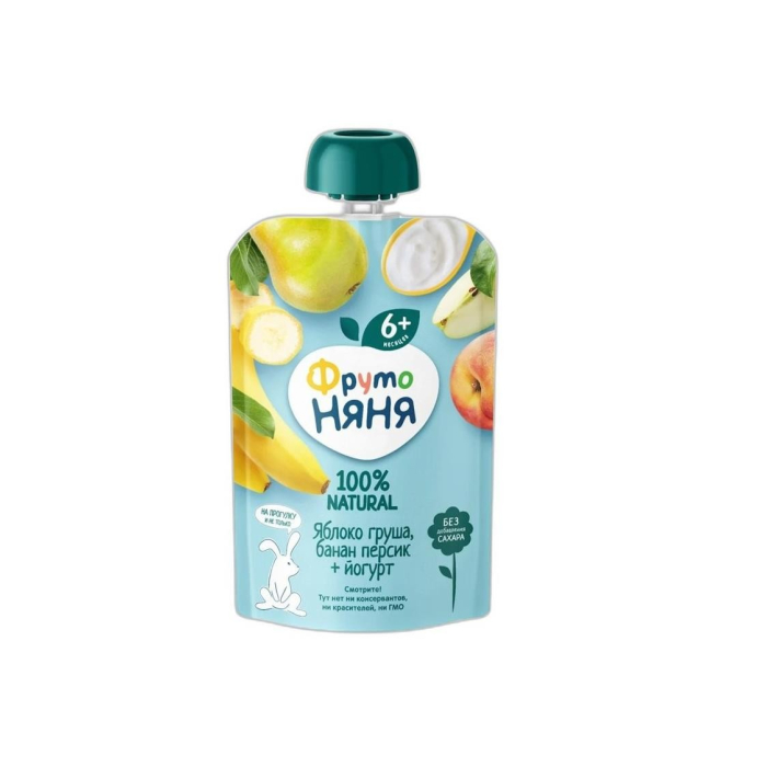 ПЮРЕ ФРУТО НЯНЯ САЛАТИК ИЗ ФРУКТОВ 90 Г