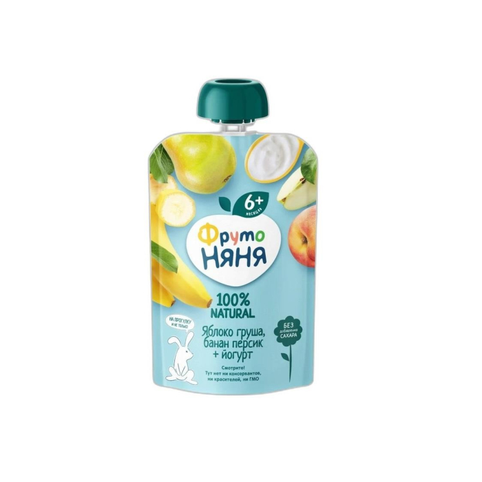 PYURE FRUTO NYANYA YABL BANAN TVOROG 90 G