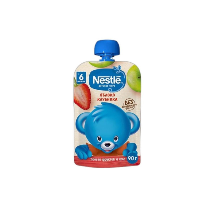 ПЮРЕ NESTLE ЯБЛОКО КЛУБНИКА 90ГР
