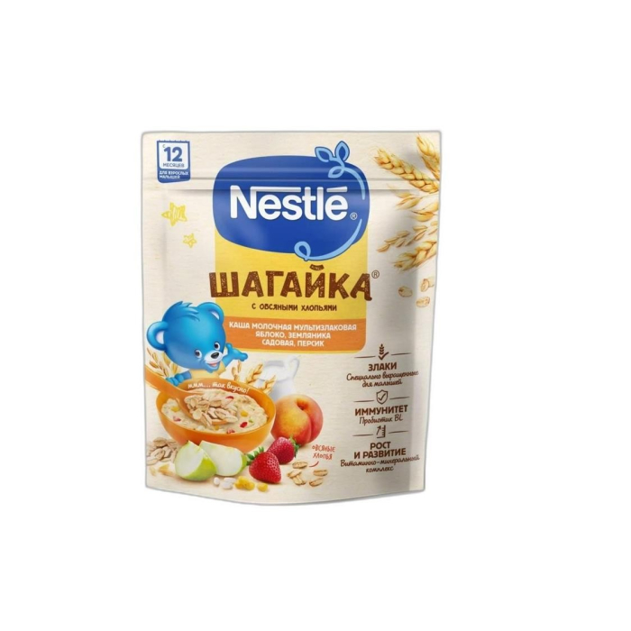 КАША NESTLE 200 ГР ЗЕМЛЕНИКА ЯБЛОКО ПЕРСИК