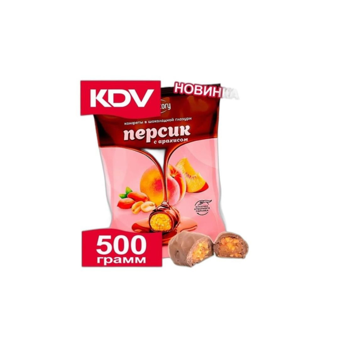 KDV КОНФ.ПЕРСИК С АРАХИСОМ 500ГР