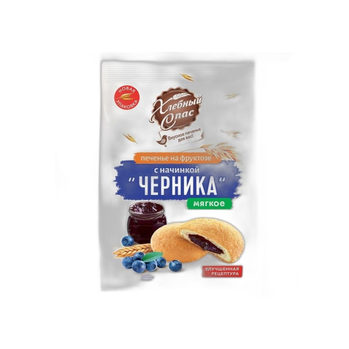 ПЕЧЕНЬЕ ХЛЕБНЫЙ С ФРУКТОЗА ЧЕРНИКА  200Г