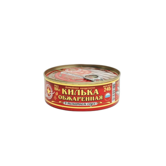 ОБЖАРЕННАЯ КИЛЬКА ЗА РОДИНУ 240ГР