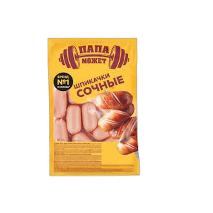 СОСИСКИ ПАПА МОЖЕТ ШПИКАЧКИ СОЧНЫЕ  КГ