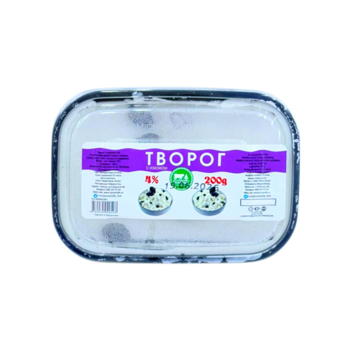 PANAMILK ТВОРОГ С ИЗЮМОМ 4% 200 ГР
