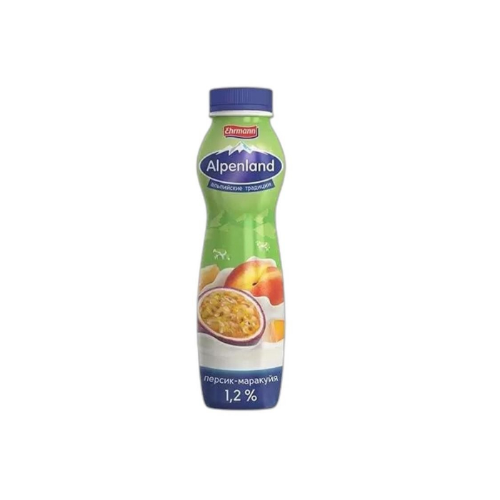 ИОГУРТ ALPENLAND ПЕРСИК-МАРАКУЙЯ 1,2% 290Г
