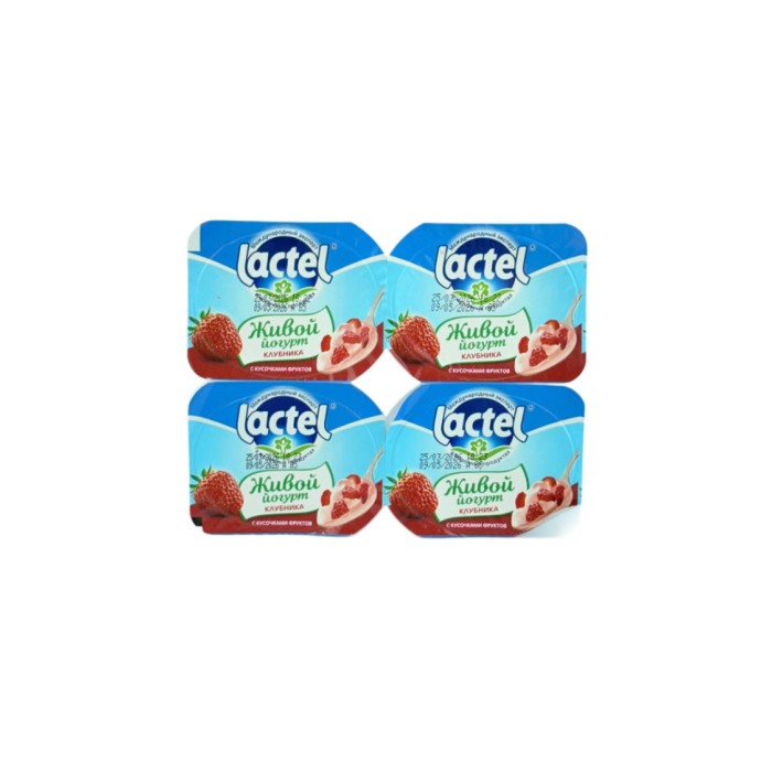 ЙОГУРТ LACTEL КЛУБНИКА 110 ГР