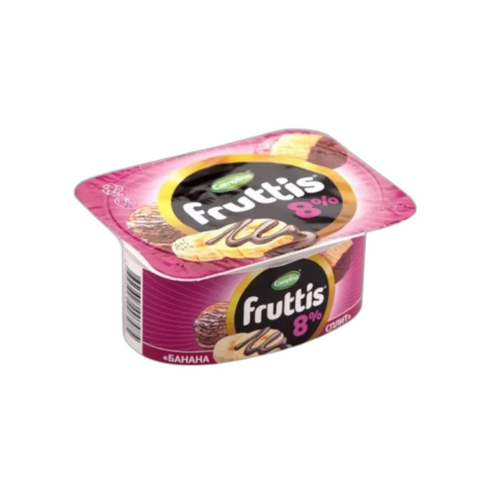 ИОГУРТ FRUTTIS БАНАН СПЛИНТ  8% 115Г