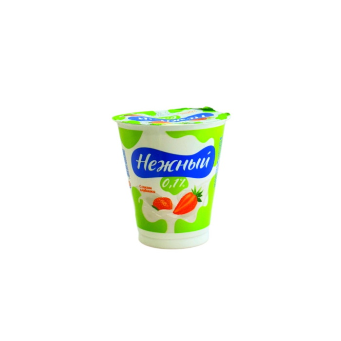 ЙОГУРТ НЕЖНЫЙ КЛУБНИКА 0,1% 320ГР
