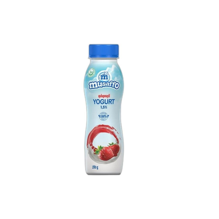 222 ЙОГУРТ MUSAFFO КЛУБНИКА 1.5% 95ГР