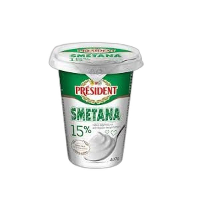 222 СМЕТАНА PRESIDENT 15% 400ГР