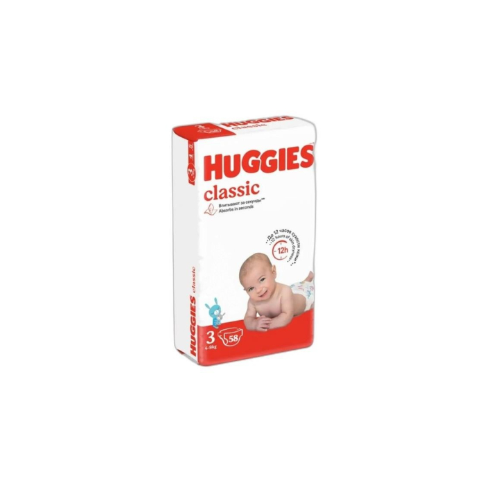 PAMPERS HUGGIES CLASSIC JUMBO 3  58 ШТ