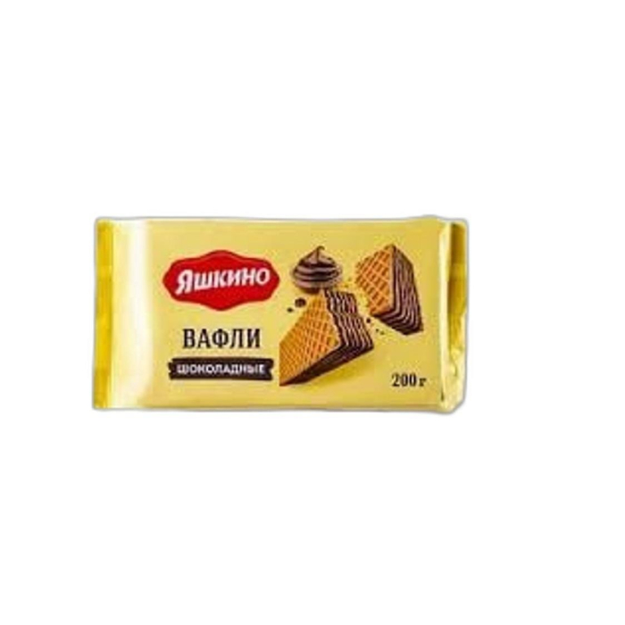 ВАФЛИ ЯШКИНО ШОКОЛАДН 200ГР