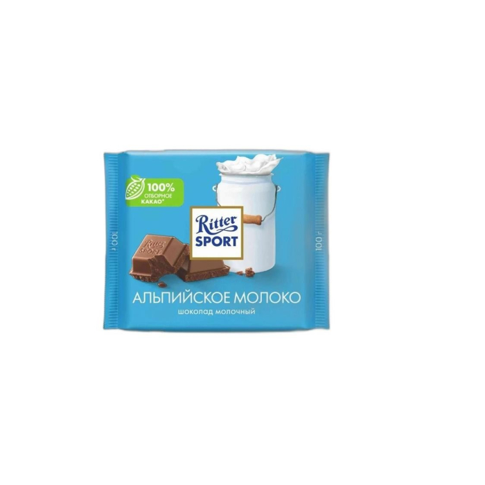 RITTER SPORT 100Г МОЛОК