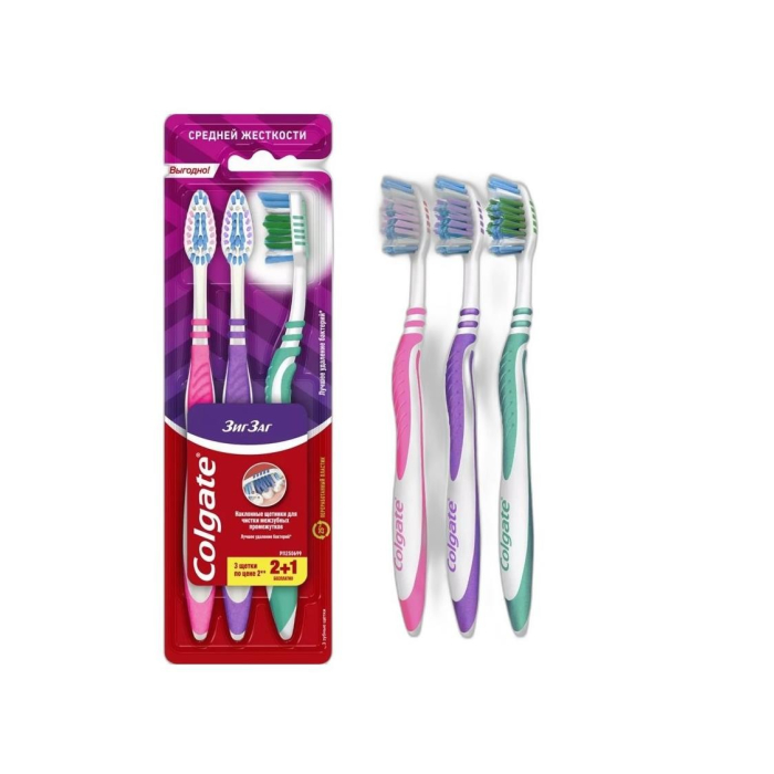 ЗУБ ЩЕТ COLGATE ЗИГ ЗАГ  2+1 ШТ