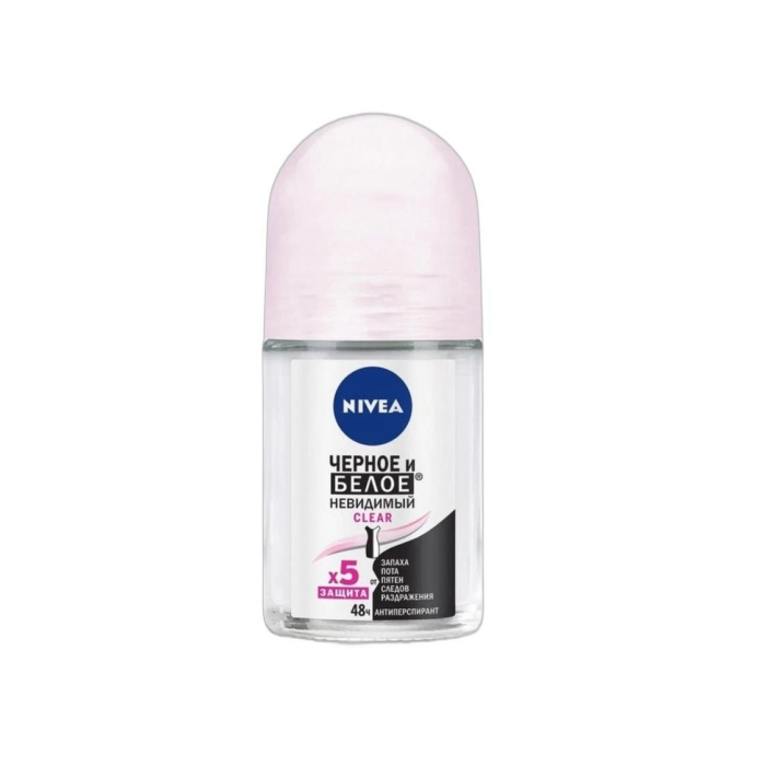 АНТИПЕРСПИРАНТ NIVEA ЧЕР И БЕЛ CLEAR 50 ML