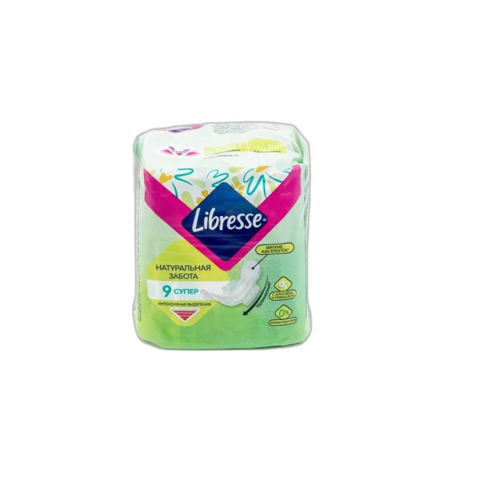 ПРОКЛАДКИ LIBRESSE  NATURAL CARE 9ШТ
