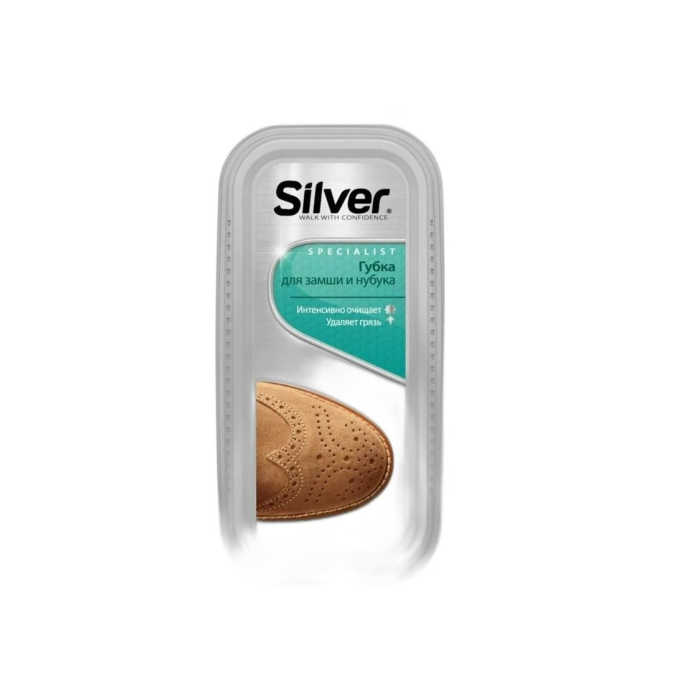 ГУБКА ДЛЯ ОБУВЬ SILVER ДЛЯ ЗАМШИ МЕГА