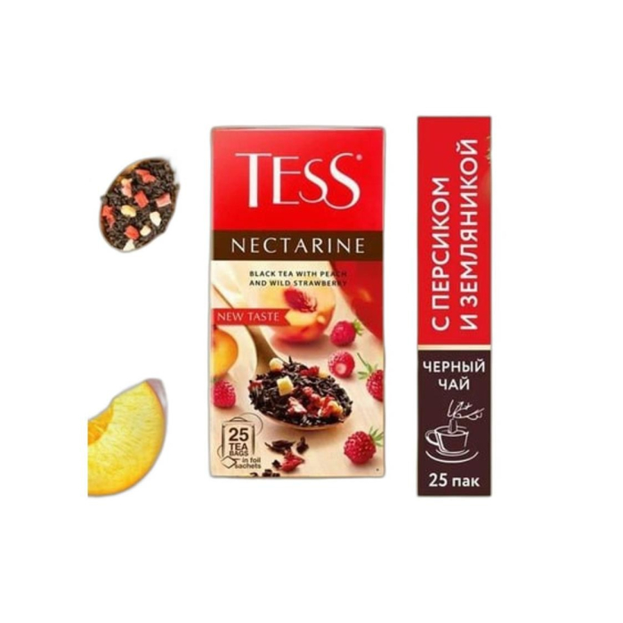 ЧАЙ TESS ЧЁР КЛУБНИКА И ПЕРСИК