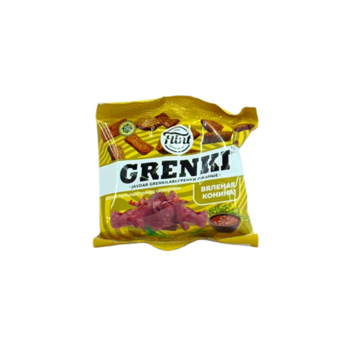 СУХАРИКИ FLINT GRENKI ВЯЛЕНАЯ КОНИНА 60ГР