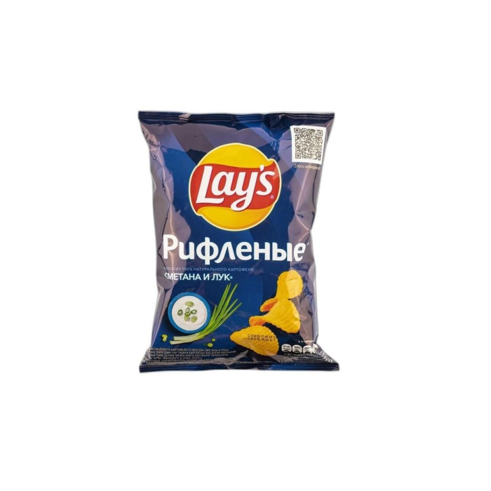 LAYS РИФЛЕНЫЕ СМЕТАНА И ЛУК 70ГР