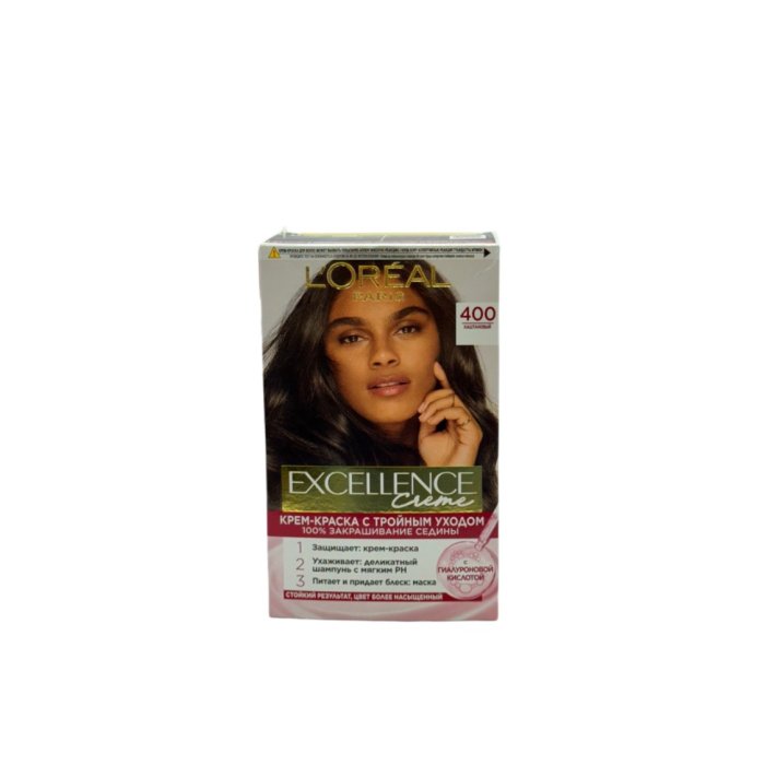КРАСКА LOREAL EXCELLENCE 400 КАШТАНОВЫЙ