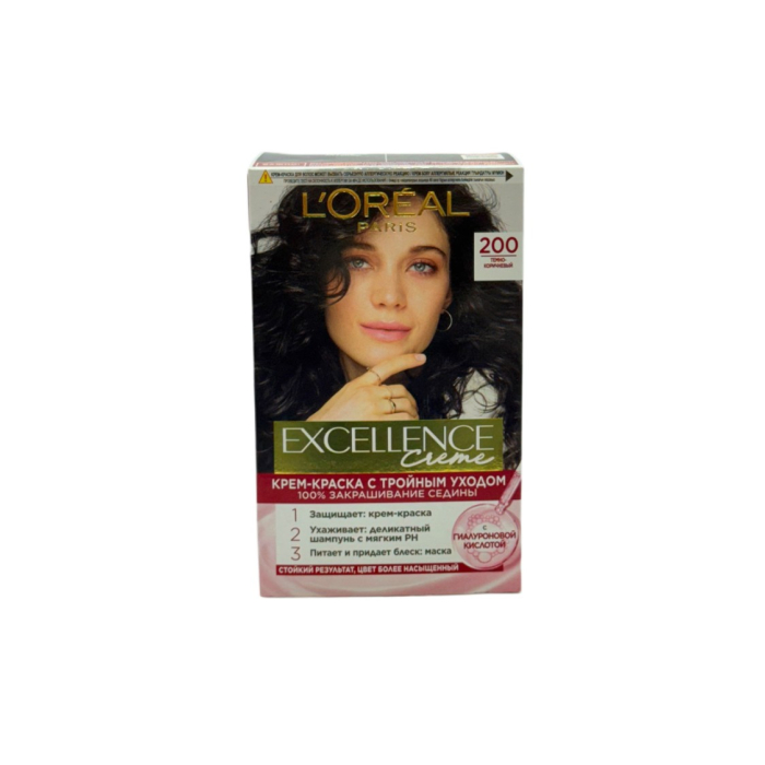 КРАСКА LOREAL EXCELLENCE 200 ТЕМНО КОРИЧНЕВЫЙ