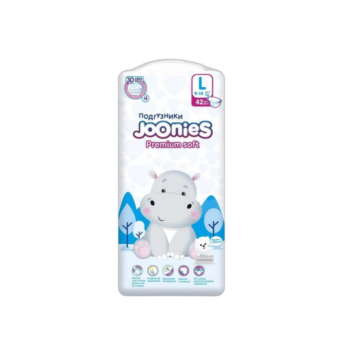 ПОДГУЗНИКИ JOONIES L 42 ШТ