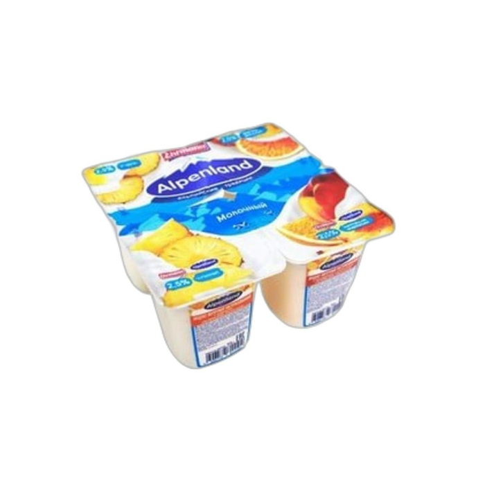 ЙОГУРТ ALPENLAND ПЕРСИК-ФПЕЛЬСИН/АНАНАС 2,5% 95ГР