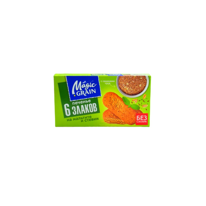 ПЕЧЕНЬЕ MAGIC GRAIN 6 ЗЛАКОВ 160ГР