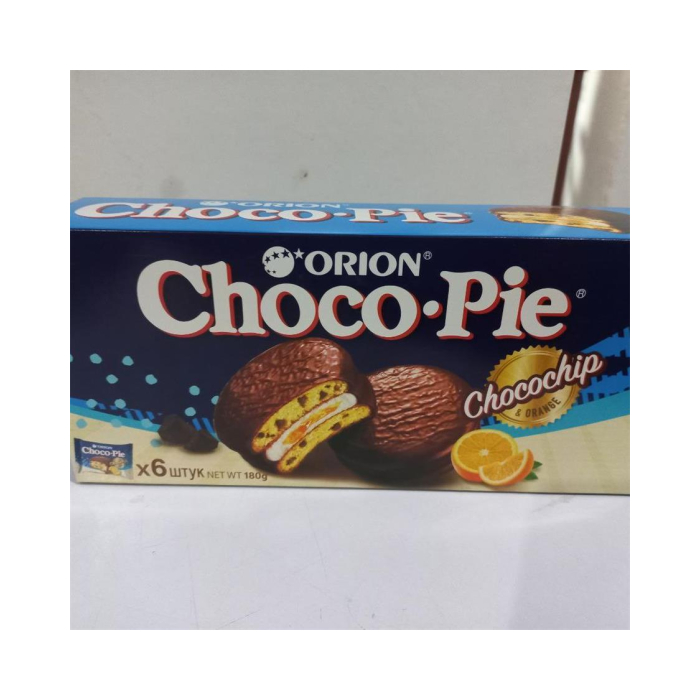 ORION CHOCO-PIE CHOCOCHIP ORANGE 180ГР